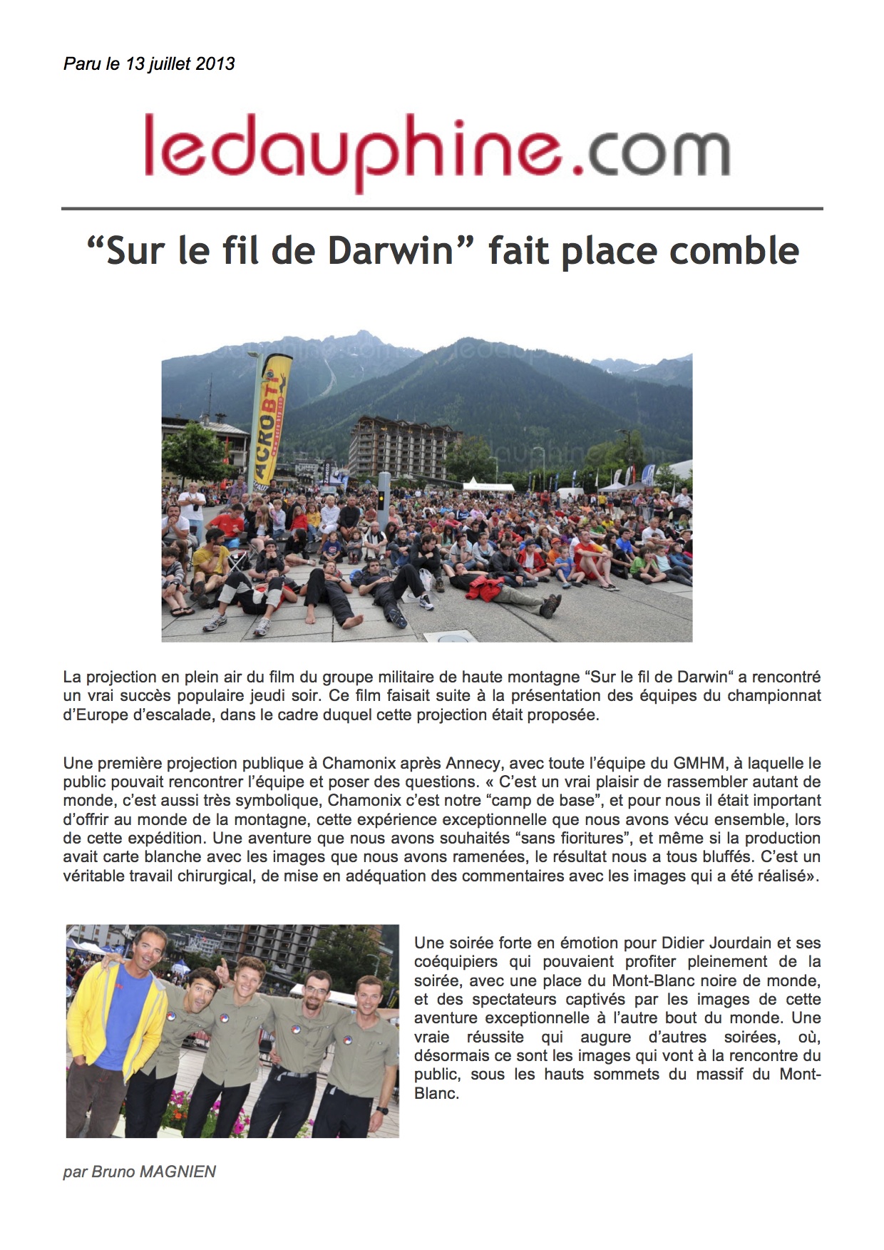 rencontres mont blanc 2013